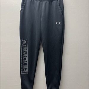 Under Armour Fleece Jogger Pants Boys X-Large Pull On Elastic Black Activewear